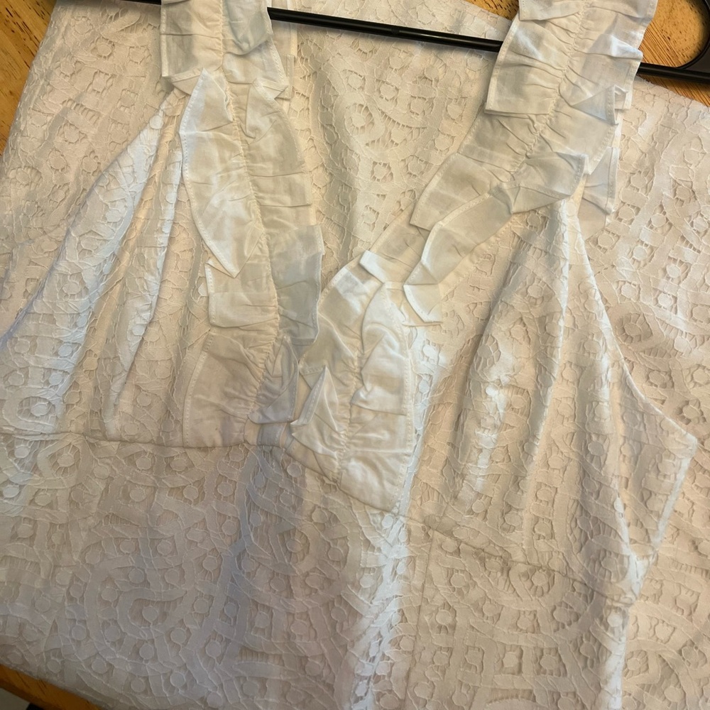 Lilly Pulitzer. Phoebe Dress, Resort white Cotton nylon paisley lace Size 10